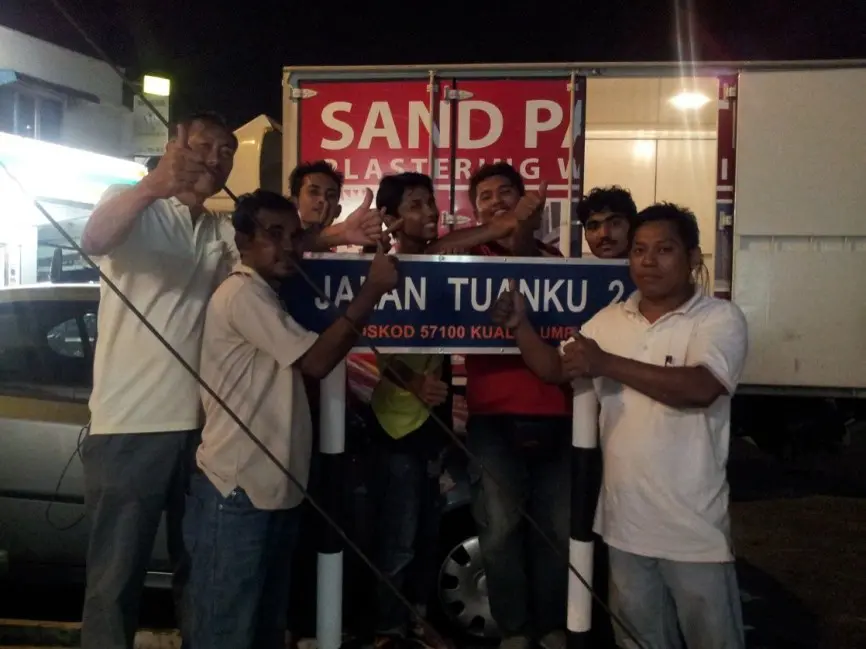 Completed O.D. Paints road coating project at Jalan Tuanku in Malaysia