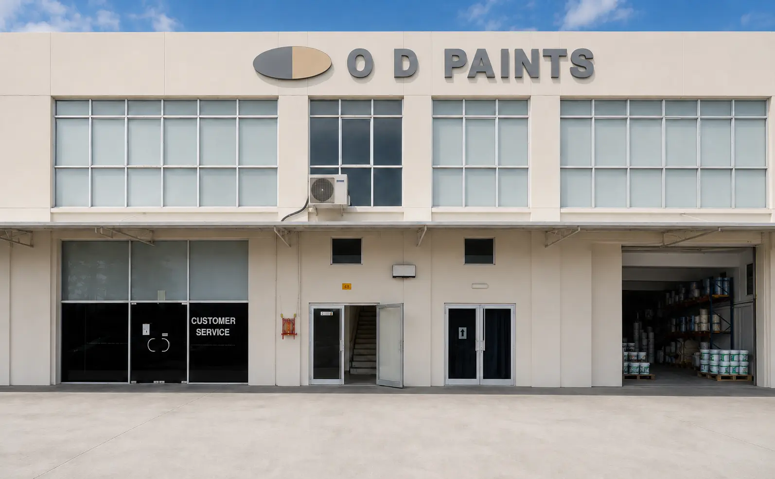 O.D. Paints factory facade in Malaysia