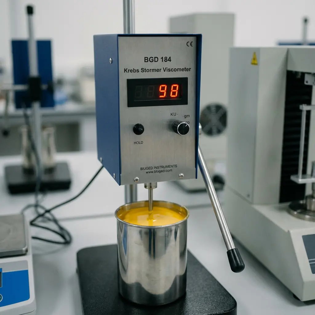 Quality testing of paint colour, viscosity and performance at O.D. Paints